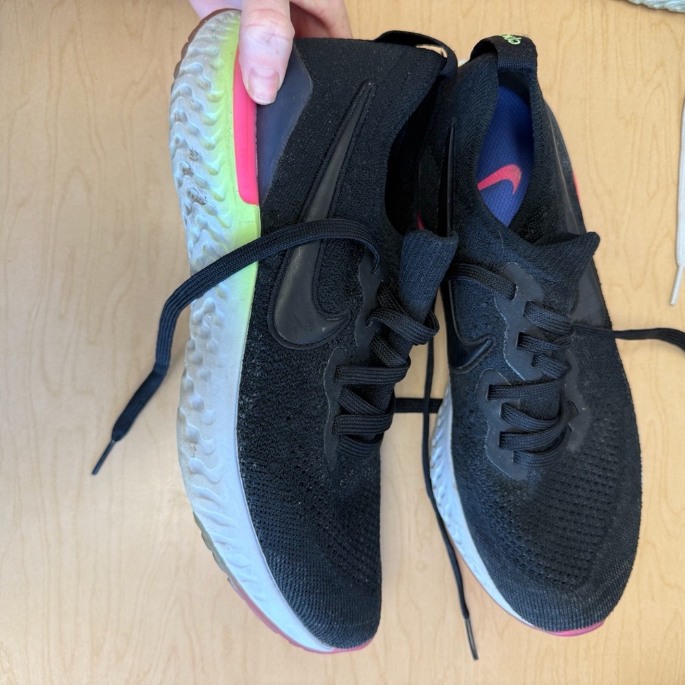 Black and Pink Athletic Shoes